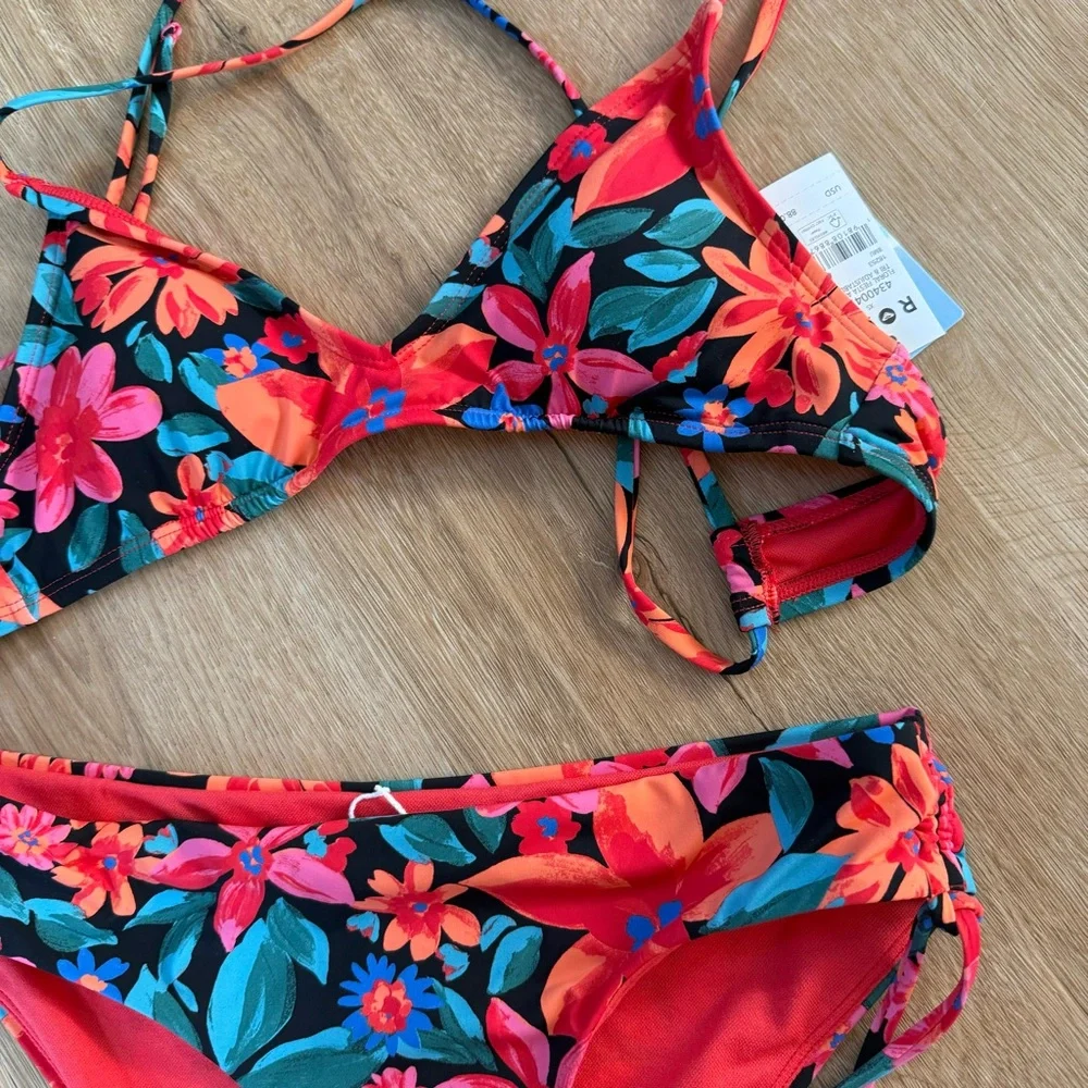 Roxy Beach Classics Strappy Bikini Top and Bottoms - Picture 3 of 10